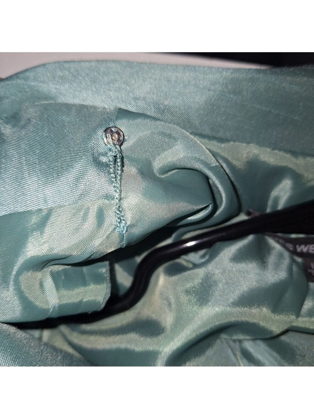 Jones Wear Slate Teal Green Cocktail Dress Size 16 - Picture 5 of 7